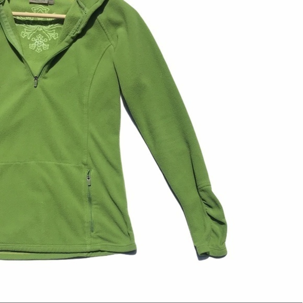 #10 ATHLETA. GREEN QUARTER ZIP FLEECE JACKET - Picture 4 of 11